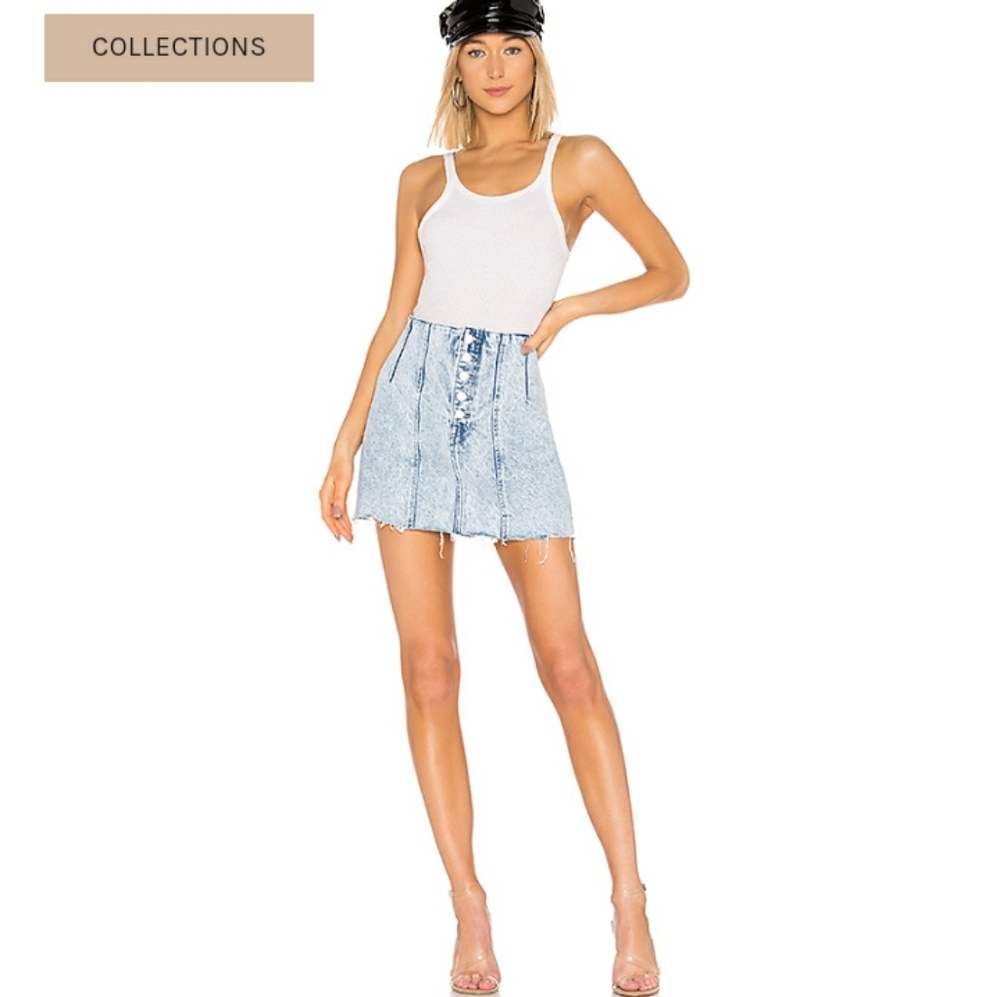 Light denim skirt